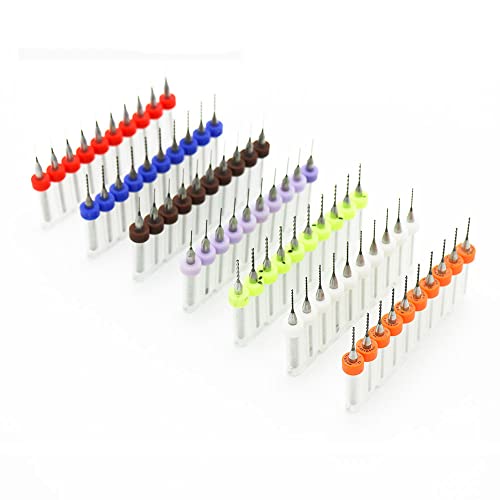 Bohrer-Set, 0,5 mm bis 2,5 mm, Hartmetall-Druck, Leiterplatte, Mikro-Mini-Bohrer, Drehwerkzeug-Set mit Schaft von F.T.