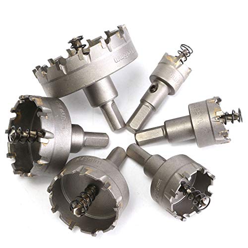 Lochsägensatz Bohrer Set Edelstahl Hartmetall Spitze Metallbohrer Bohrkrone Dosenbohrer Lochkreissäge, Bohrloch Säge (16-32mm) von F.T.