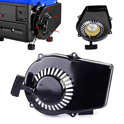 Seilzugstarter für Yamaha ET650 ET950 Ersatz für Rasenmäher Rücklauf Rücklauf Schwarz Motor Generator von TF