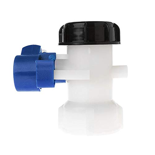 TF Universal IBC-Wassertank Universal Adapter Ersatzhahn IBC Behälter Container Hahn Auslass regelventil DN40/50 Kunststoff Kugelhahn Zubehör Tank Behälter von TF