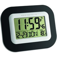 TFA® digitale Funkwanduhr 60.4503 schwarz/silber von TFA®