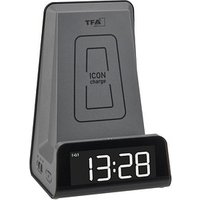 TFA® digitaler Wecker 60.2033 ICONcharge schwarz Kunststoff 107,0 x 83,0 mm von TFA®