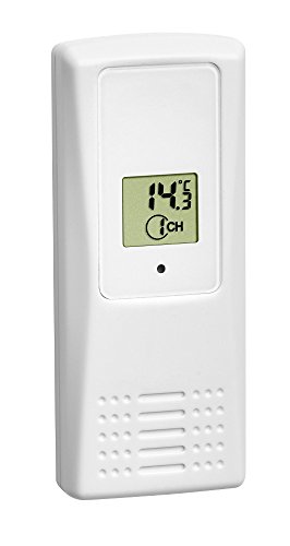 TFA Dostmann Ersatz-/Zusatzsender, 30.3228.02, Temperatursender für TFA Funkstationen 30.3054 | 30.3056 | 30.3062, mit 100m Reichweite, weiß von TFA Dostmann