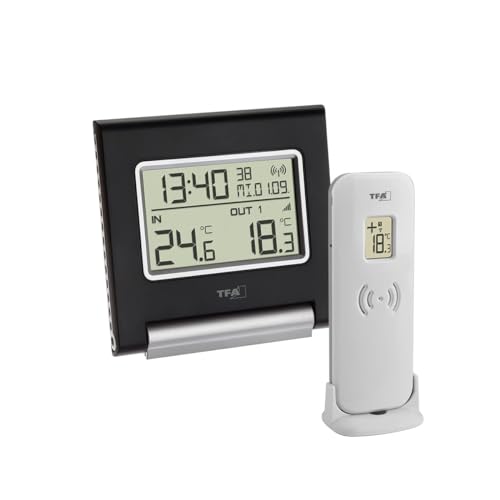 TFA Dostmann Spot Funk-Thermometer, 30.3030, Höchst-und Tiefwerte, Außentemperatur, Innentemperatur schwarz L 109 x B 20 (39) x H 104 mm TFA Dostmann Spot Funk-Thermometer, 30.3030, Höchst-und Tiefwerte, Außentemperatur, Innentemperatur schwarz L 109 x B 20 (39) x H 104 mm von TFA Dostmann