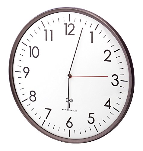 Funk-Wanduhr TFA 60.3516 330 mm mit nahezu lautlosem Sweep-Uhrwerk (Funchal) von TFA Dostmann