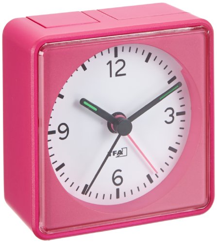Lautlos-Wecker TFA Push Pink Sweep-Uhrwerk ohne Ticken von TFA Dostmann
