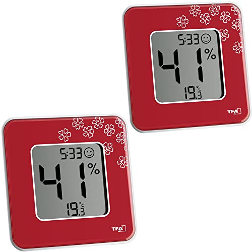 Sparset Thermo-Hygrometer TFA 30.5021 Style (2 x rot) von TFA Dostmann