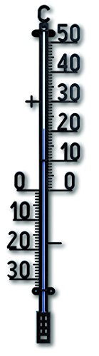TFA 12,6005 – Thermometer außen, Kunststoff, Größe XXL, Farbe Schwarz von TFA Dostmann