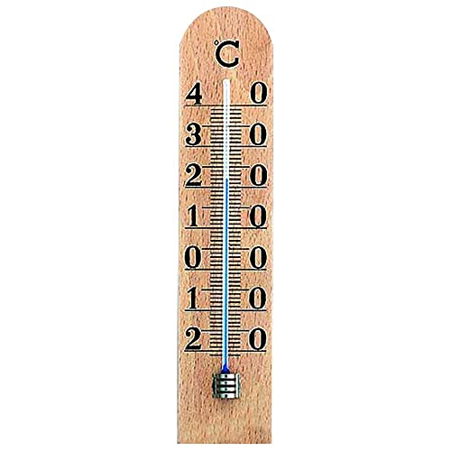 TFA 12.1005 Analoges Innenthermometer aus massivem Buchenholz 250 mm (1) von TFA Dostmann