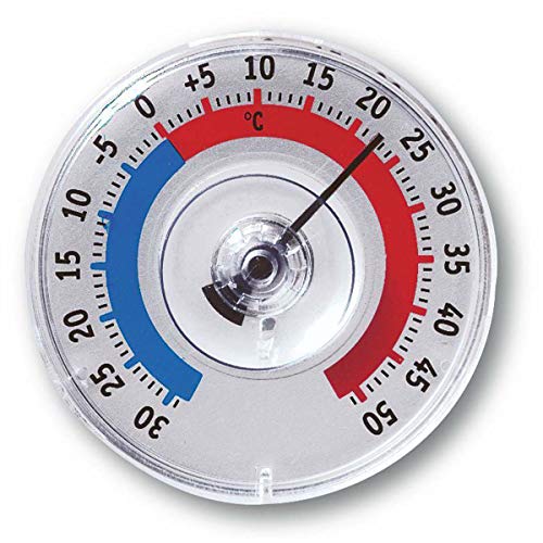 TFA Dostmann Twatcher Fensterthermometer, 14.6009.30, außen, wetterfest, L 80 x B 80 x H 27 mm von TFA Dostmann