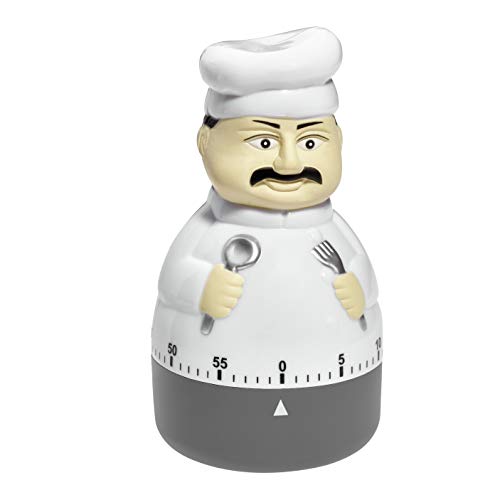 TFA Dostmann Küchen-Timer Koch, 38.1008, Eieruhr, in Form eines Koch, Metall-Aufzugswerk, weiß, l60 x b60 x h135 mm TFA Dostmann Küchen-Timer Koch, 38.1008, Eieruhr, in Form eines Koch, Metall-Aufzugswerk, weiß, l60 x b60 x h135 mm von TFA Dostmann
