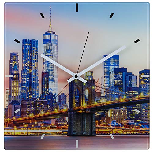 TFA 60.3531 Analoge Funk-Wanduhr aus Glas New York (bunt mit Batterie) TFA 60.3531 Analoge Funk-Wanduhr aus Glas New York (bunt mit Batterie) von TFA Dostmann