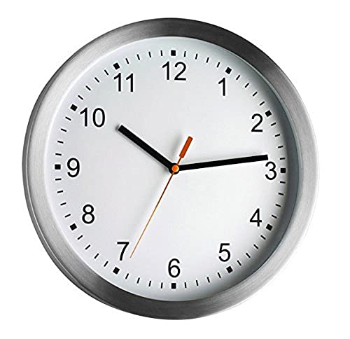 TFA Dostmann Analoge Wanduhr, 98.1045, aus gebürstetem Aluminium, mit Sekundenzeiger, ideal als Küchenuhr, Bürouhr oder als Geschenk, silber TFA Dostmann Analoge Wanduhr, 98.1045, aus gebürstetem Aluminium, mit Sekundenzeiger, ideal als Küchenuhr, Bürouhr oder als Geschenk, silber von TFA Dostmann