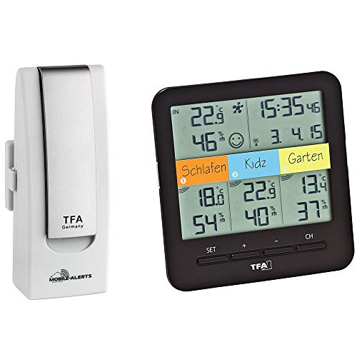 TFA Dostmann 31.4007.02 Weatherhub Starter-Set mit Klima@Home Funk-Thermo-Hygrometer, Mobile Klima- und Heimüberwachung (Weiss mit Batterien) von TFA Dostmann