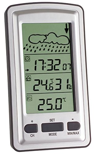 TFA Dostmann 35.1079 Funkwetterstation Axis (Silber mit Batterien) von TFA Dostmann
