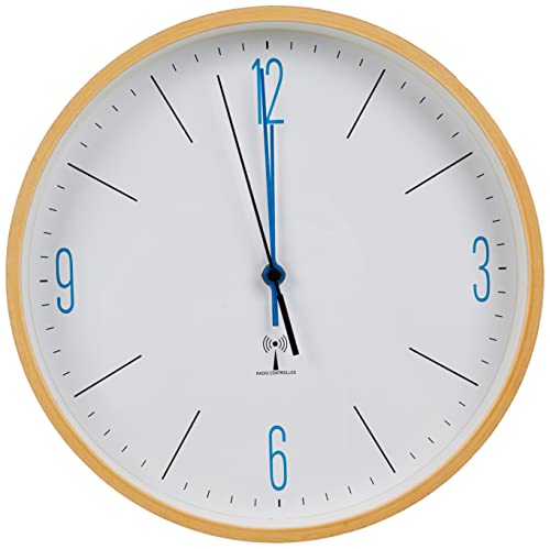 TFA Dostmann Analoge Design Funk-Wanduhr mit Ahorn-Rahmen, Glas, weiß/blau, 25.5 x 4.5 x 25.5 cm, (L) 255 x (B) 45 x (H) 255 mm, 60.3524.06 TFA Dostmann Analoge Design Funk-Wanduhr mit Ahorn-Rahmen, Glas, weiß/blau, 25.5 x 4.5 x 25.5 cm, (L) 255 x (B) 45 x (H) 255 mm, 60.3524.06 von TFA Dostmann
