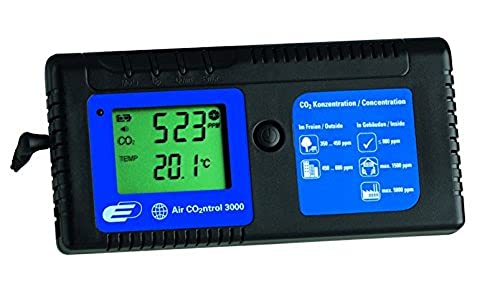 TFA Dostmann Airco2ntrol 3000 CO2-Messgerät, zur Überwachung der CO2-Konzentration, akustischer Alarm, Temperaturanzeige, L190 x B57 x H260 mm von TFA Dostmann