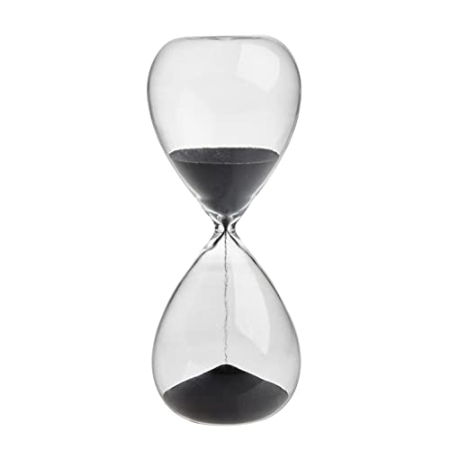 TFA Dostmann Analoge Sanduhr, 18.6009.10.90, 15 Minuten, Designobjekt, Zeitmesser, aus Glas, anthrazit, Sand, (L) (B) 73 x (H) 190 mm von TFA Dostmann