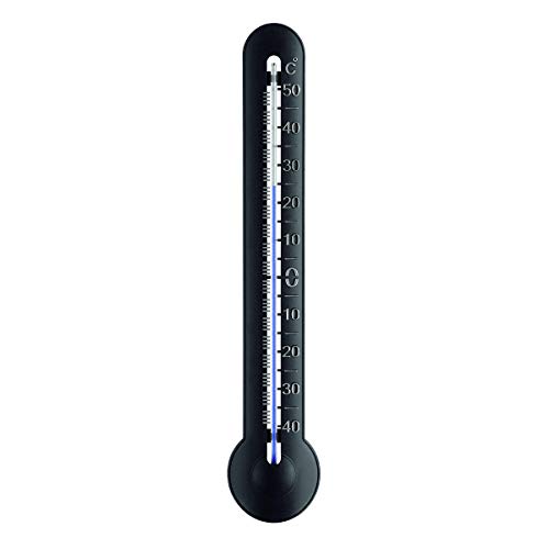 TFA Dostmann Analoges Außen-Thermometer, 12.3048, zum Messen der Innen-oder Außentemperatur, in Deutschland hergestellt, wetterfest, schwarz, L74 x B16 x H330 mm von TFA Dostmann
