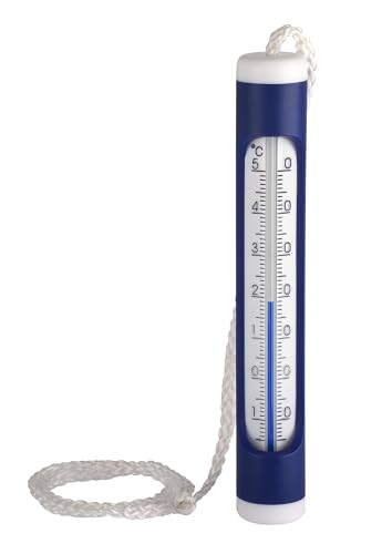 TFA Dostmann Analoges Schwimmbad- und Teichthermometer, 40.2004, mit Befestigungsleine, misst Unterwasser, für Whirlpools, Pools, Teiche, L 24 x B 24 x H 160 mm von TFA Dostmann