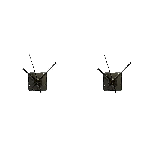 TFA Dostmann Analoges Uhrwerk mit Zwei Uhrzeigersets, 60.3024.01, leises Sweep-Uhrwerk, zum Basteln/Selbstgestalten, schwarz (Packung mit 2) von TFA Dostmann