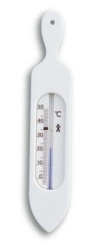 TFA Dostmann Badethermometer analog, 14.3018.02, Wassertemperatur messen, Whirlpool/Pool, natürliche Messflüssigkeit, weiß von TFA Dostmann