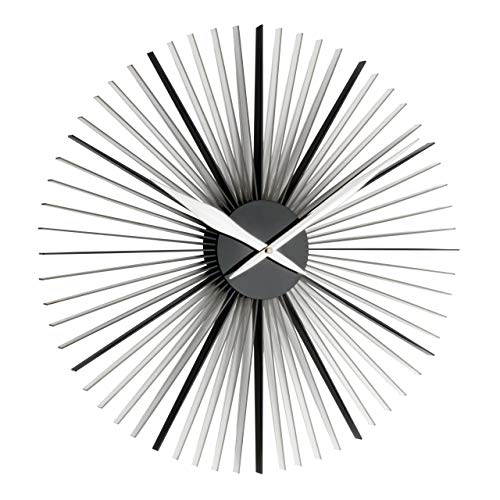TFA Dostmann Daisy XXL Design-Wanduhr, Moderne Wanduhr, 50cm Durchmesser, schwarz/weiß, 60.3023.01, (L) 500 x (B) 50 x (H) 500 mm von TFA Dostmann