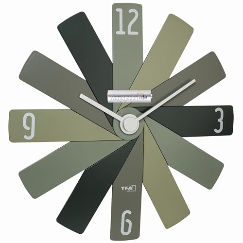 TFA Dostmann Designer-Wanduhr analog Clock in The Box, 60.3020, mit Stecksystem, leises Uhrwerk, Lange Batterielaufzeit, Quarzuhr, Wohnzimmeruhr, Küchenuhr von TFA Dostmann