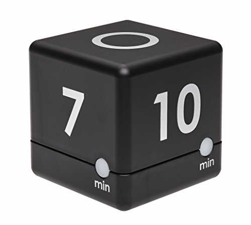 TFA Dostmann Digitaler Cube Timer, Zeitwürfel, Zeitmanagement, L 60 x B 60 x H 60 mm, schwarz von TFA Dostmann