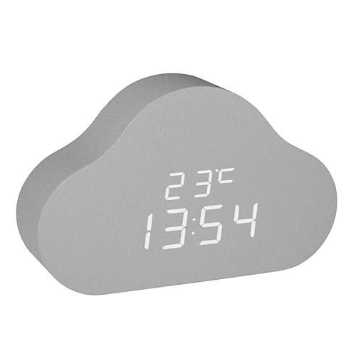 TFA Dostmann Digitaler Wolken Wecker Clocco Cloud, 60.2040., Kinderwecker, unsichtbares Display, mit Anzeige von Uhrzeit oder Datum, inkl Innentemperatur, 3 Helligkeitsstufen, grau TFA Dostmann Digitaler Wolken Wecker Clocco Cloud, 60.2040., Kinderwecker, unsichtbares Display, mit Anzeige von Uhrzeit oder Datum, inkl Innentemperatur, 3 Helligkeitsstufen, grau von TFA Dostmann