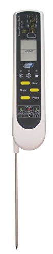 TFA Dostmann Digitales Einstich-Infrarot-Thermometer Dualtemp Pro, 31.1119, gemäß HACCP + EN 13485, zwei Temperatur-Messverfahren, weiß,L 39 x B 22 x H 160 (275) mm von TFA Dostmann