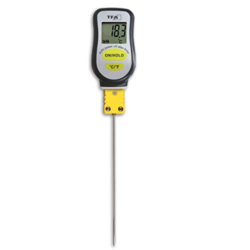 TFA Dostmann Digitales Einstichthermometer, 31.1063.01, ideal für Flüssigkeiten, Laboranwendungen, extra-dünnner Spitze, hohe Genauigkeit, weiß TFA Dostmann Digitales Einstichthermometer, 31.1063.01, ideal für Flüssigkeiten, Laboranwendungen, extra-dünnner Spitze, hohe Genauigkeit, weiß von TFA Dostmann