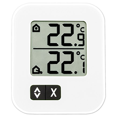 TFA Dostmann Digitales Max-Min-Thermometer, zwei Temperaturen messbar, L 57 x B 13 (33) x H 69 mm von TFA Dostmann