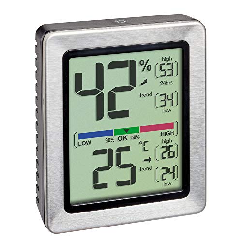 TFA Dostmann EXACTO Thermo-/Hygrometer Silber von TFA Dostmann