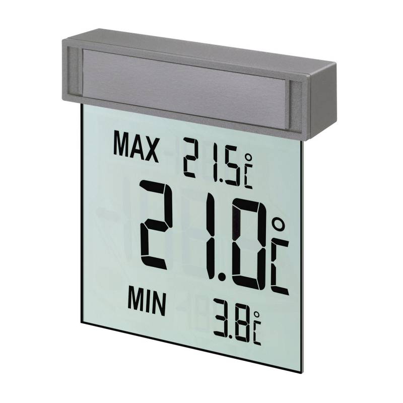 TFA Dostmann Fensterthermometer 'Vision' Kunststoff transparent 9,7 x 2,2 x 10,5 cm von TFA Dostmann