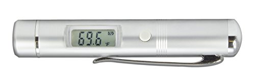 TFA Dostmann Flash Pen Infrarot-Thermometer, berührungsloses Messen, vielseitig nutzbar, robustes Metallgehäuse, Silber, L 19 x B 87 x H 15 mm von TFA Dostmann