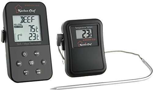 TFA Dostmann Küchen-Chef Funk-Grill-Bratthermometer, 14.1504, für ideal gebratenes Fleisch, L 60 (65) x B 21 (28) x H 105 mm TFA Dostmann Küchen-Chef Funk-Grill-Bratthermometer, 14.1504, für ideal gebratenes Fleisch, L 60 (65) x B 21 (28) x H 105 mm von TFA Dostmann