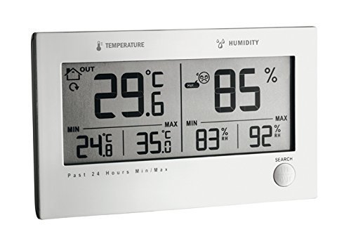 TFA Dostmann Funk-Thermo-Hygrometer Twin Plus 30.3049 (Silber mit Batterien) von TFA Dostmann