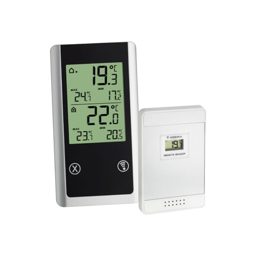 TFA Dostmann Joker Digitales Funk-Thermometer, 30.5055.01, inkl Anzeige der Außentemperatur und Innentemperatur, permanente Anzeige der Höchst- und Tiefstwerte, 82 x 25 (72) x 152 mm, schwarz TFA Dostmann Joker Digitales Funk-Thermometer, 30.5055.01, inkl Anzeige der Außentemperatur und Innentemperatur, permanente Anzeige der Höchst- und Tiefstwerte, 82 x 25 (72) x 152 mm, schwarz von TFA Dostmann