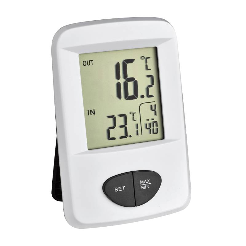 TFA Dostmann Funkthermometer 'Base' Kunststoff weiß 7,7 x 2,4 x 11,5 cm von TFA Dostmann