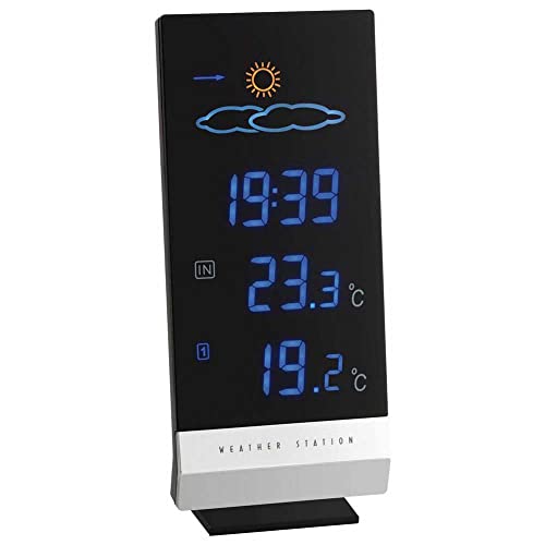 TFA Dostmann Lumax Funk Wetterstation, mit Farbdisplay, Außen- und Innentemperatur, Wettervorhersage, Funkuhr, innen und aussen, schwarz, L 80 x B 25 (58) x H 180 (192) mm TFA Dostmann Lumax Funk Wetterstation, mit Farbdisplay, Außen- und Innentemperatur, Wettervorhersage, Funkuhr, innen und aussen, schwarz, L 80 x B 25 (58) x H 180 (192) mm von TFA Dostmann