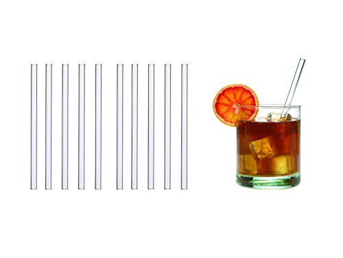 TFA Dostmann GlasWerk Short Glas Trinkhalme, 14.2015.10, 10 Stück, Spülmaschinengeeignet, für Cocktails von TFA Dostmann