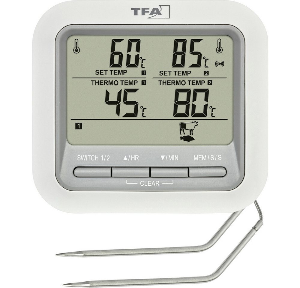TFA Dostmann Grillerweiterung TFA Dostmann Mobiler Gas-Grill, Gas, Kohle, Kugel, Kombi Grillthermom von TFA Dostmann