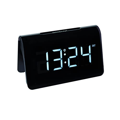 TFA Dostmann Icon Digitaler Funk-Wecker, 60.2543.02, sehr helle LED-Leuchtziffern, Weckalarm, individuelle Snooze-Dauer, schwarz-weiß von TFA Dostmann