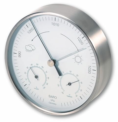 TFA Dostmann Analoge Wetterstation für innen und außen, 30.2027.60, mit Barometer, Thermometer, Hygrometer, Edelstahl, wetterfest TFA Dostmann Analoge Wetterstation für innen und außen, 30.2027.60, mit Barometer, Thermometer, Hygrometer, Edelstahl, wetterfest von TFA Dostmann