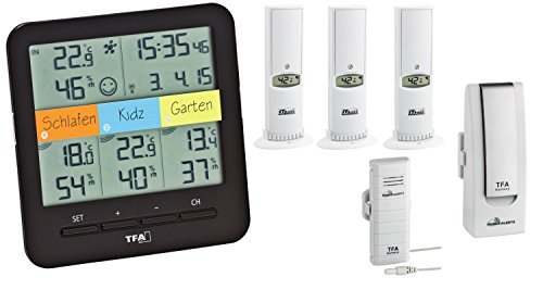 TFA Dostmann KlimaHome Plus TFA 30.3060 Funk-Thermo/Hygro-Station incl. WeatherHub SmartHome System (schwarz) von TFA Dostmann