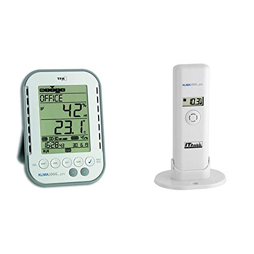 TFA Dostmann Klimalogg Pro Profi-Thermo-Hygrometer, 30.3039, mit Datenlogger-Funktion & Temperatur Sender für Klimalogg Pro Kat.-Nr. 30.3181.IT von TFA Dostmann