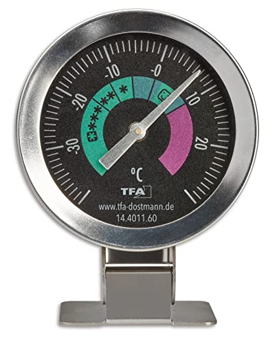 TFA Dostmann Kühlschrankthermometer analog 14.4011.60 aus Edelstahl auch geeignet für Gefriertruhe Kühlhäuser bis -40Degree C Silber TFA Dostmann Kühlschrankthermometer analog 14.4011.60 aus Edelstahl auch geeignet für Gefriertruhe Kühlhäuser bis -40Degree C Silber von TFA Dostmann
