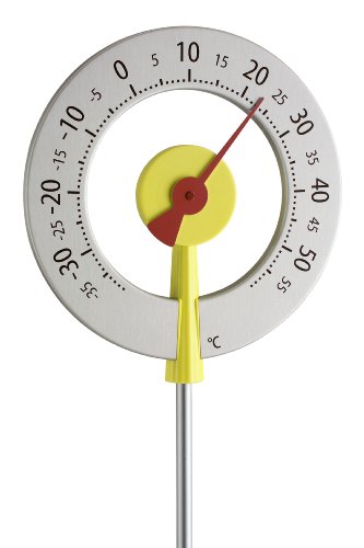 TFA Dostmann Lollipop analoges Design-Gartenthermometer, 12.2055.07, wetterfest mit großen Ziffern, L 240 x B 55 x H 950 mm von TFA Dostmann