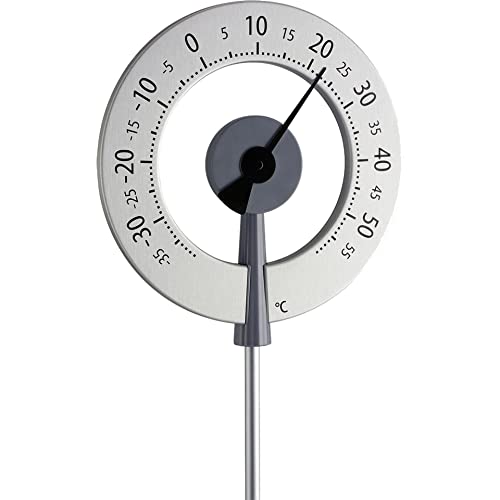 TFA Dostmann Lollipop analoges Design-Gartenthermometer, 12.2055.10, wetterfest, mit großen Ziffern von TFA Dostmann